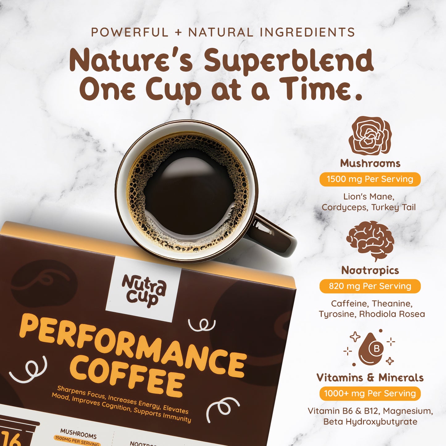 Performance Mushroom Coffee K-cup Pods
